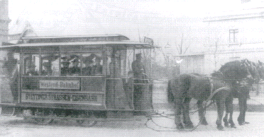 Tramwaj konny linii Dworzec – Łękno w 1893 roku